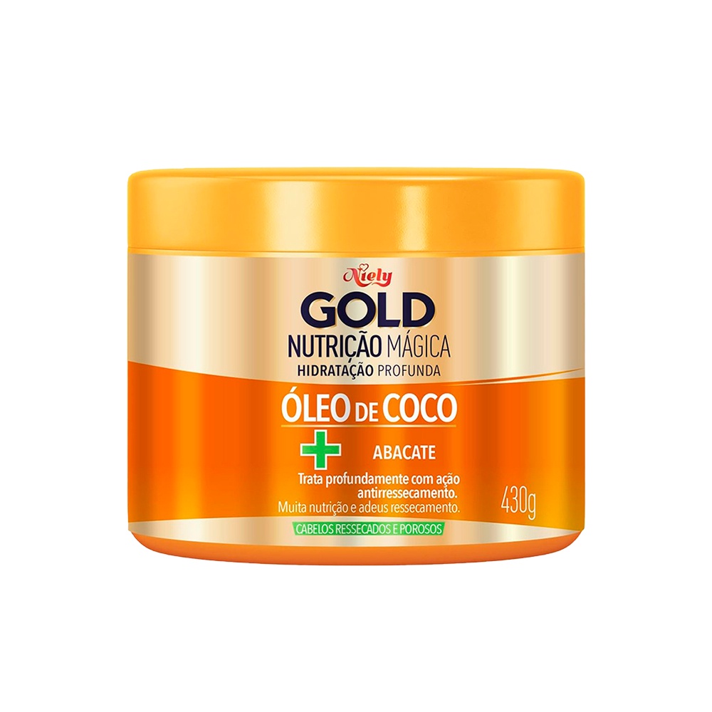 Mascara Nutrição Mágica Niely Gold Óleo de Coco + Abacate 430g Shopee