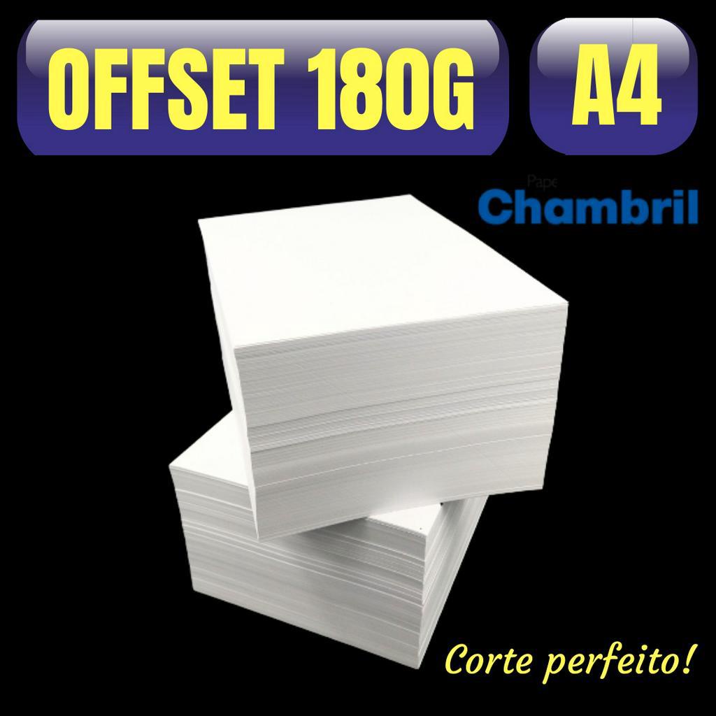 Papel Offset Chambril 180g (A4 1000 Fls) O Mais Branco E Mais Encorpado!