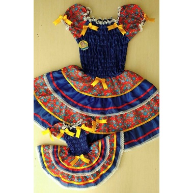 Vestido junino tal hot sale mãe tal filha