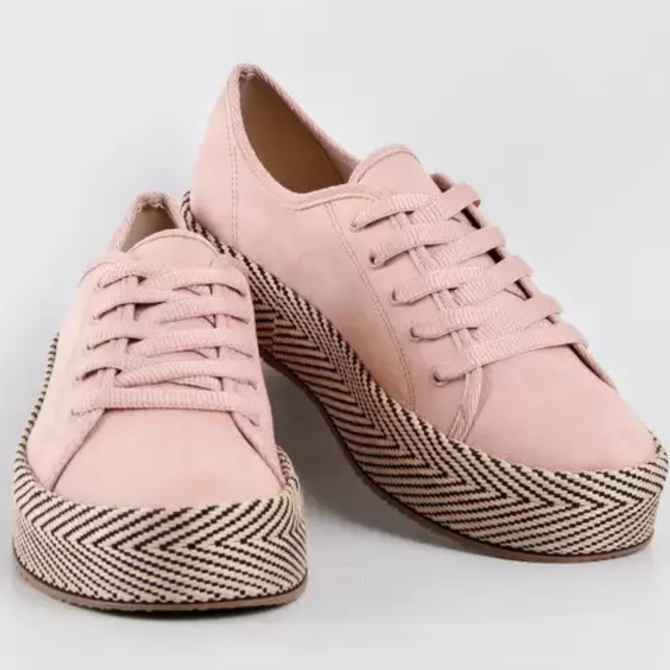 Tenis flatform beira rio hot sale rosa