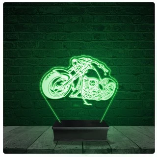 Luminária Abajur Acrílico Led - Moto Custom Presente 10