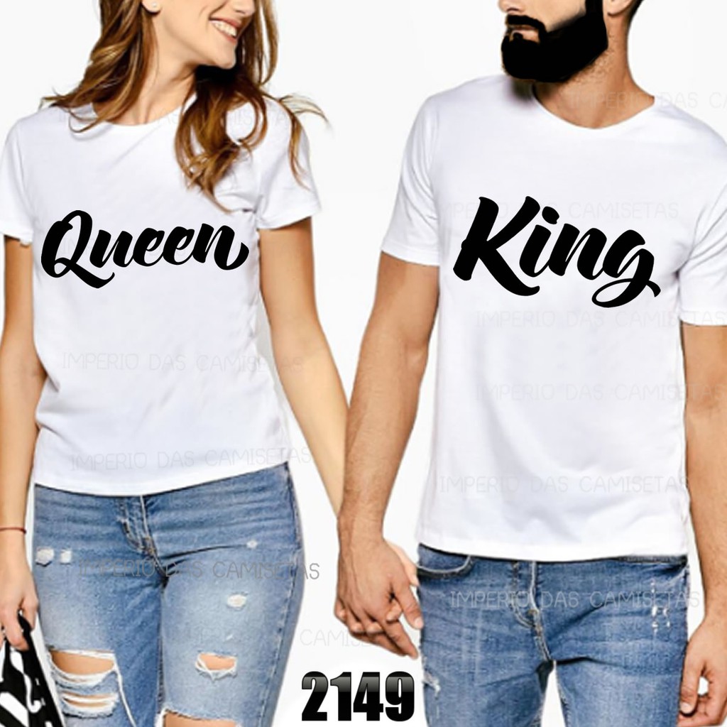 Kit Camisetas Casal King and Queen