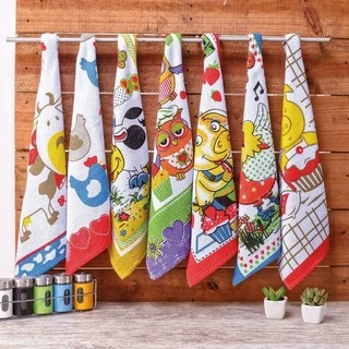 Kit Com 10 Panos de Copa / Prato Atoalhado 41x64cm Sortidos