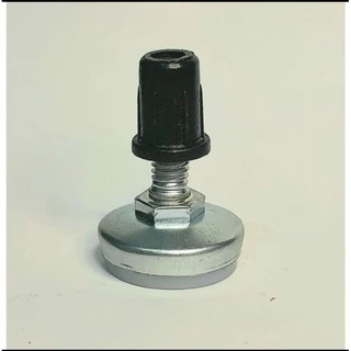 (4 peças) Pé Nivelador 5/16 x 25mm (1") fixação com Bucha de Rosca- Base de 30mm