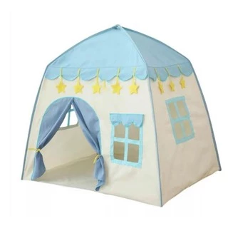 Tenda Barraca Cabana casa Principe Encantado Azul em Oferta na Shopee