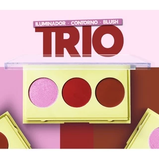 Paleta Trio Contorno , Iluminador e Blush PhálleBeauty PH0321