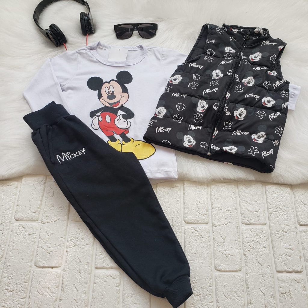 Calca moletom mickey sales infantil