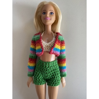 Roupa em crochet Barbie Cinema.