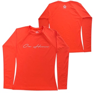 Camiseta Country Feminina Ox Horns Original Laranja Com Proteção UV