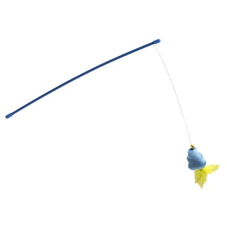 Brinquedo Varetinha Para Gatos Pelúcia Pena e Guizo 40cm