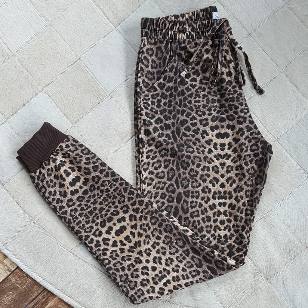 Calça jogger store feminina animal print