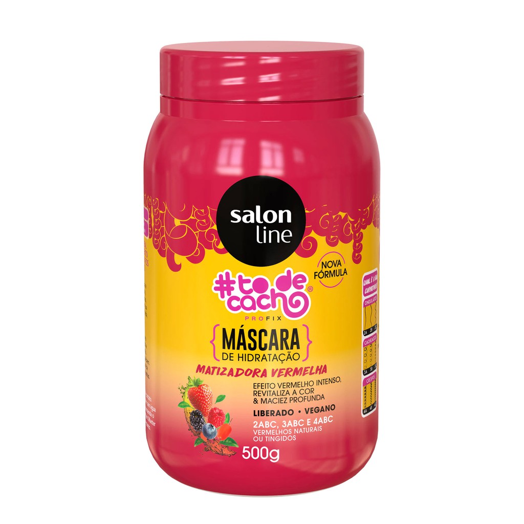 Salon Line Máscara Matizadora Vermelho Para Cabelos Cacheados, Ondulados e  Crespos | Shopee Brasil