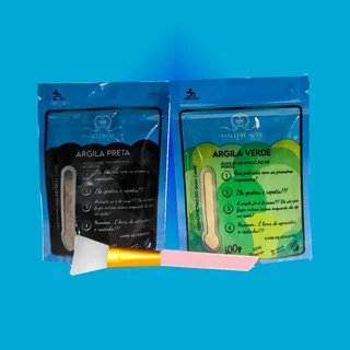 Kit Argilas + Pincel para aplicação PhalléBeauty