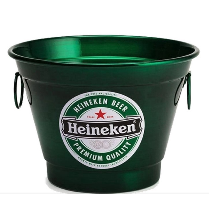Balde Para Gelo Cerveja alumínio resistente Heineken 6 Litros