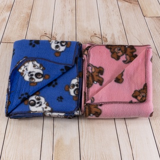 Combo 2 Peças Manta Cobertor Pet Soft Estampada Para Gato E Cachorro - Azul E Rosa - 80x70 - Envio Imediato.