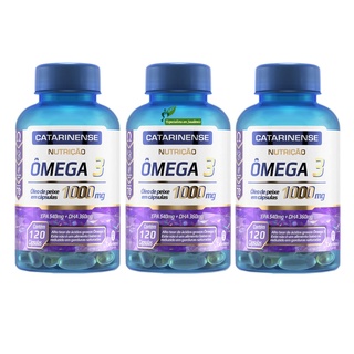 Kit 3x Omega 3 Catarinense 1000mg 120 Cáps Cada - Original