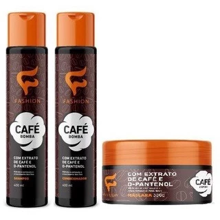1 Kit de Tratamento - Café Bomba Fashion - 3 Produtos