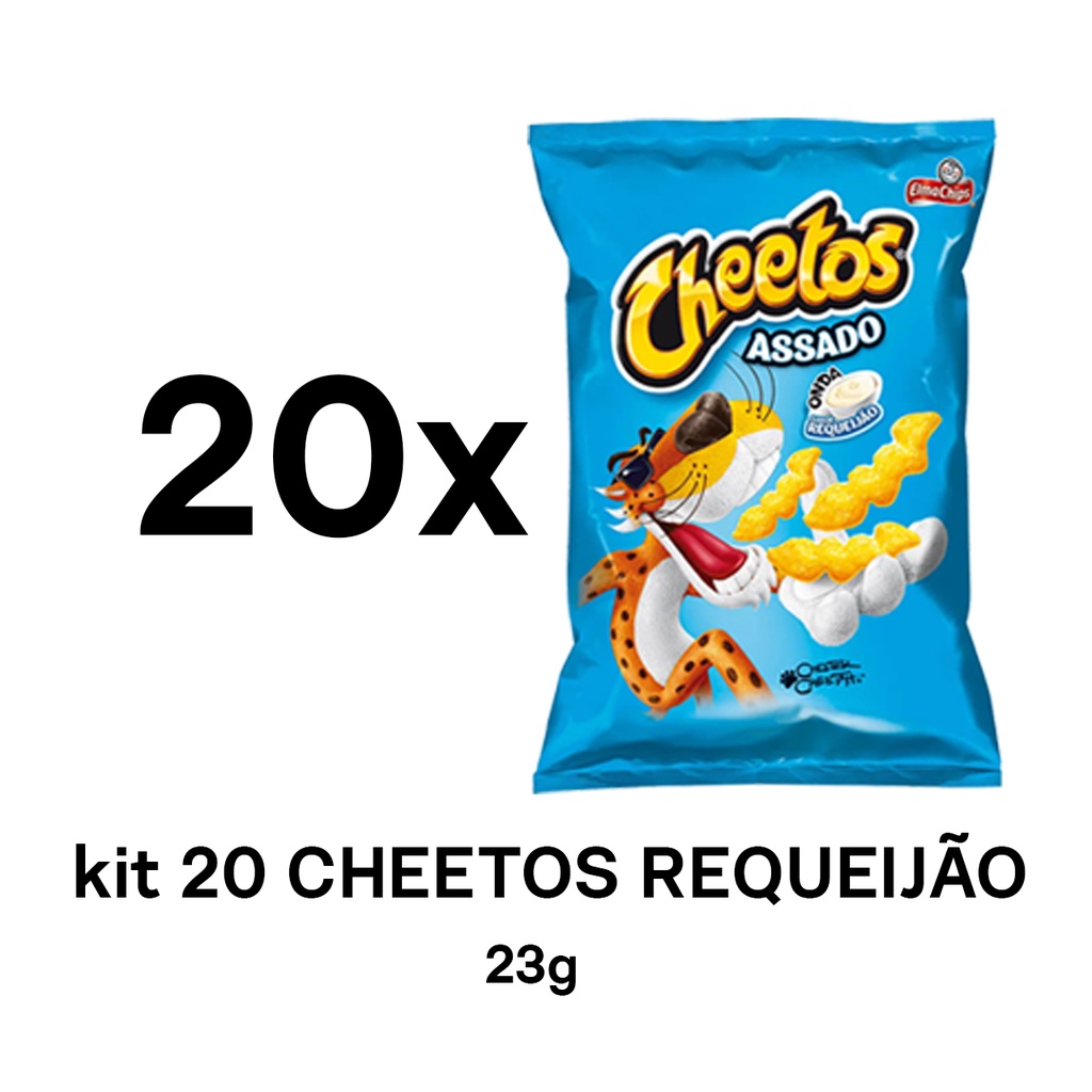 Kit com 20 salgadinhos Cheetos 20g sabor requeijão