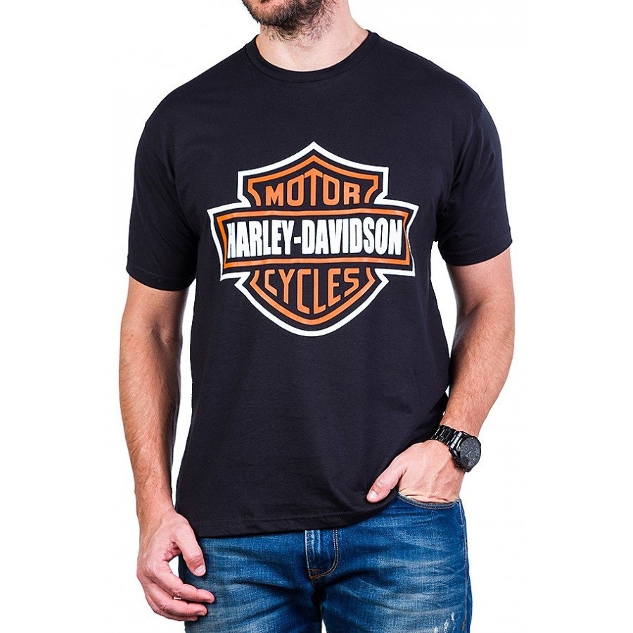Camisa Camiseta Harley Davidson Logo Bras o Escudo Motocycles