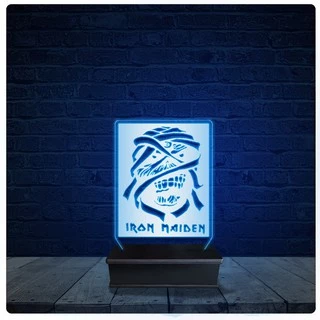 Luminária Led Acrilico Abajur - Eddie Iron Maiden 17