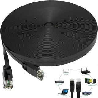 Cabo Ethernet Cat 6 , De Rede Internet Sólida De Alta Velocidade Com Clipes LAN Rj45 De Fio Plano Mais Rápido Que Cat5e , Cat5 Conectores Snagless Para PS4