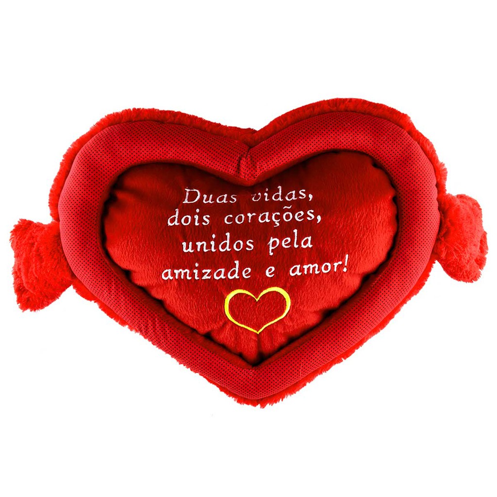 Almofada de Coração de Pelúcia Meme Flork Amor Antialérgico Presente - PP -  Branco - Wu Pelúcias - Union Commerce