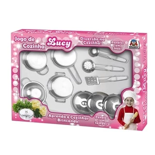 Brinquedo Jogo de Cozinha Infantil Lucy Diversão Na Cozinha Inox 8900 Braskit