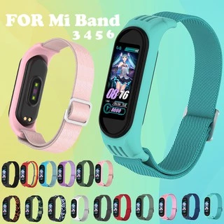 Pulseira Esportiva De Náilon Flexível Elasticidade Para Xiaomi Mi Band 3/4/5/6
