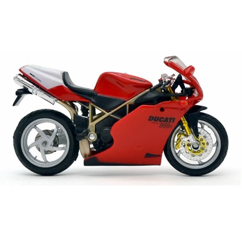 Miniatura Moto Ducati 998 R Vermelha Burago Cycle 1/18 Burago | Shopee ...