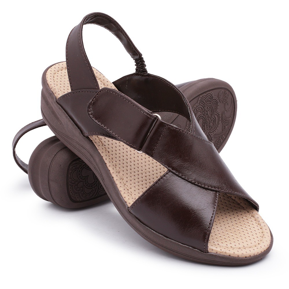 Sandália Feminina Ortopédica Ideal Para Dores Nos Pés 100% Couro