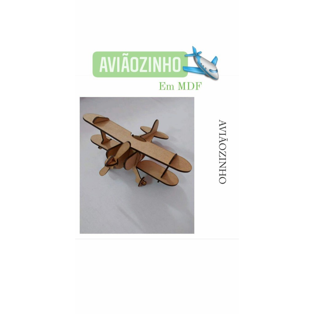 QUEBRA-CABEÇA-3D-AVIÃO-CAÇA-MDF-CRU