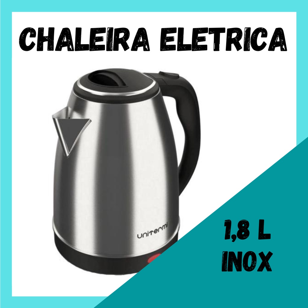 CHALEIRA ELÉTRICA ATACAMA 1,8L 220V INOX UNITERMI