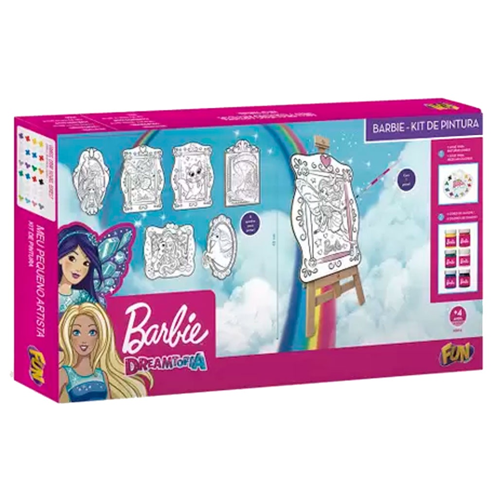 Kit Aniversário Painel Redondo + Display Barbie Makeup