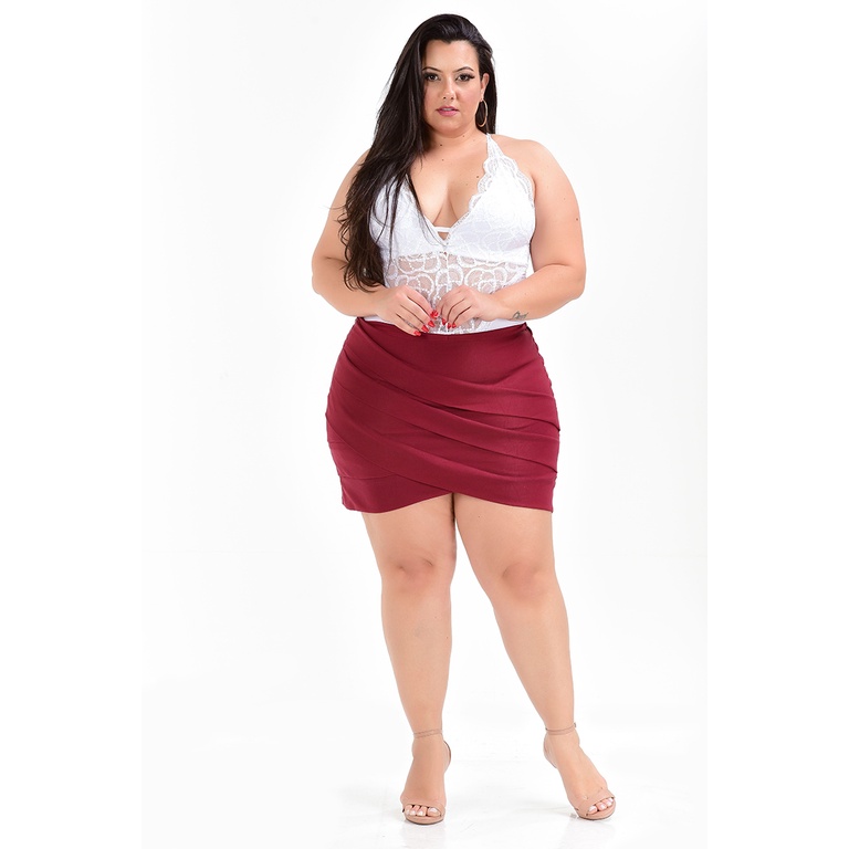 Saias curtas best sale plus size