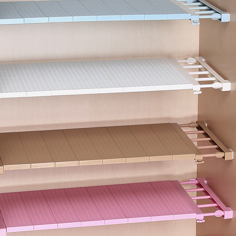 Prateleira decorativa ajustável para armários e guarda-roupas, economizador de espaço, armazenamento na parede