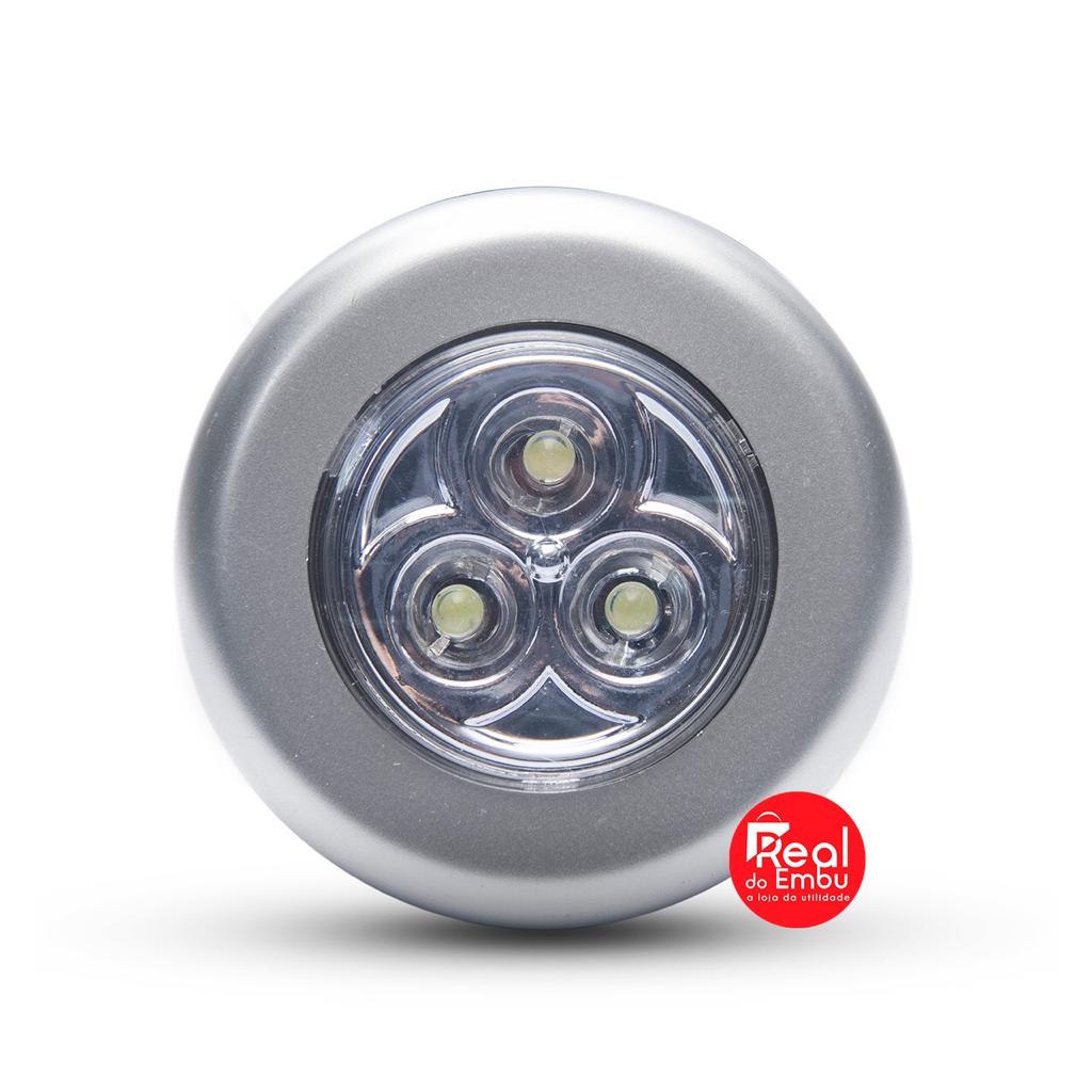 Luminaria De Toque Top Rio 3 Led Adesiva Diam6,5cm Shopee Brasil