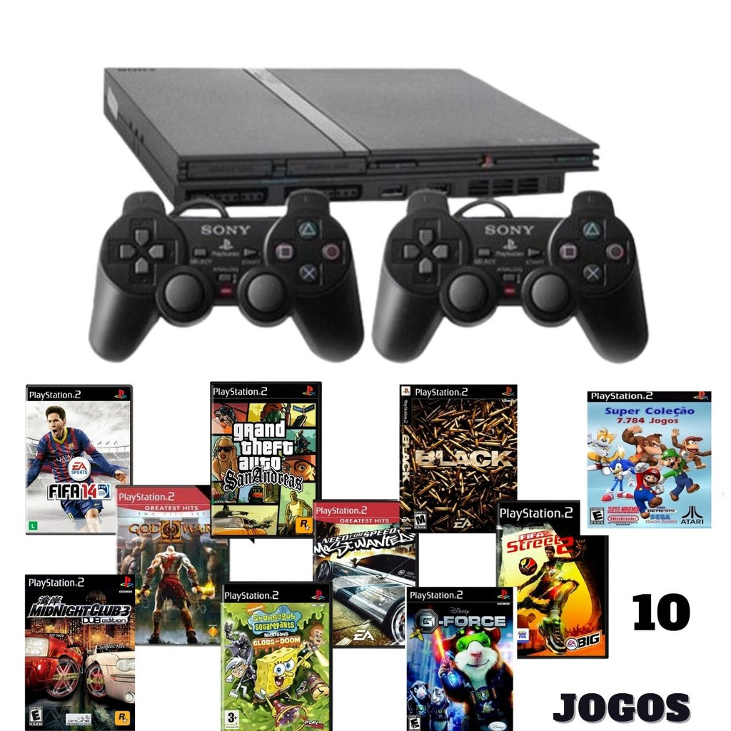 Comprar Kit 10 Jogos Playstation 2 - Destravado a sua Escolha - a