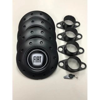 Jogo de Calotas de Centro Miollo para Fiat Palio Aro 13 1996/2016 Estilo Amarok
