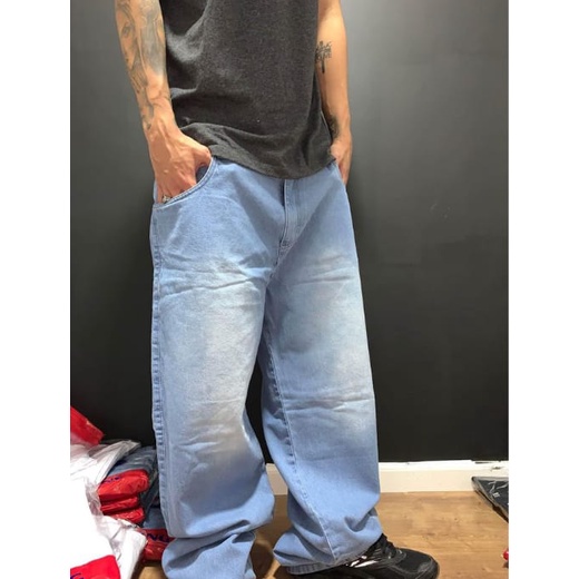 Calça larga masculina store jeans