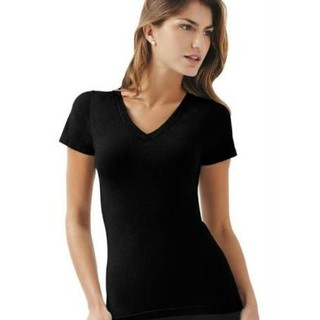 Camiseta T Shirt Feminina Lisa Blusinha Blusa Baby Look - Preta