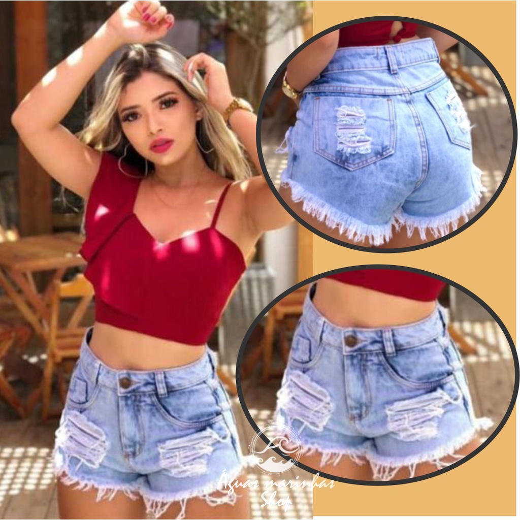 Shorts Jeans Lemier Feminina Cintura Alta, Moda, Tendência 2021, Barato,  shorts Jeans Feminina em Promoção na Americanas