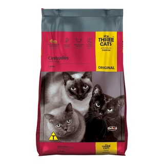 Racao Gatos Three Cats Original Castrados 10,1kg