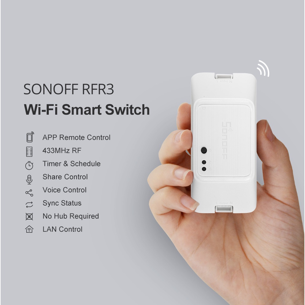 SONOFF RFR3 Wifi Inteligente Interruptor RF De Controle Remoto DIY ...