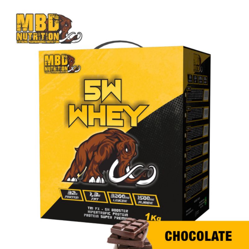 Whey Protein 5W MBD NUTRITION 1kG – (PROMOÇÃO)