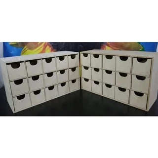 Kit 2 Organizador 15 Gavetas Mdf Cru Fundo Pequenos Objetos organizador de mesa promoção !!!!
