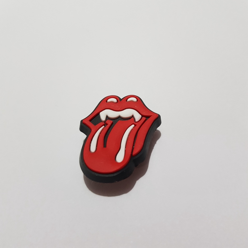 Pin/Enfeite/Jibbitz para Crocs Boca Vermelha "The Rolling Stones" Logo
