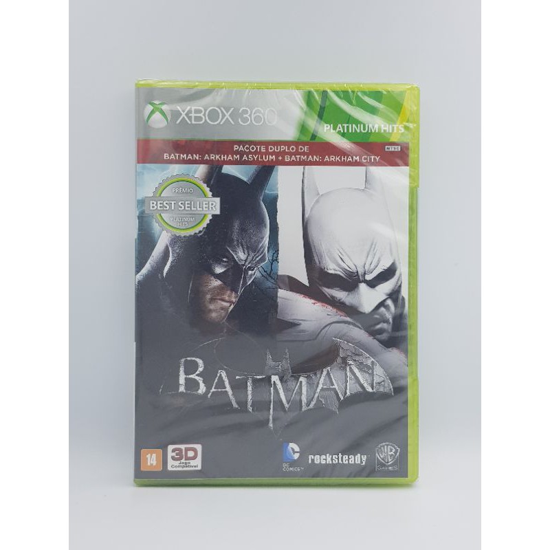 Jogo Batman Arkham Asylum + Arkham City Xbox 360 Lacrado