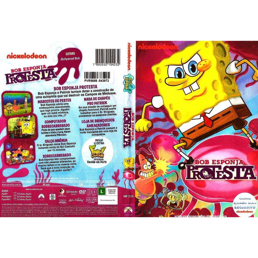 DVD Bob Esponja Protesta (2011) Dublado Shopee Brasil