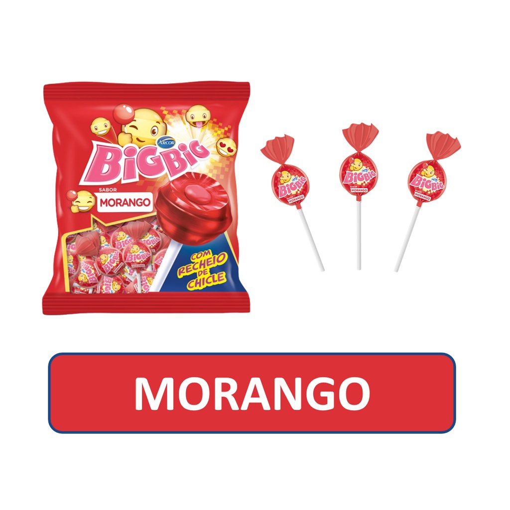 Chiclete Bigbig Morango 315g Arcor  Compre na Mercadoce - Mercadoce -  Doces, Confeitaria e Embalagem