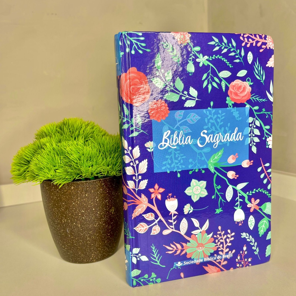 Bíblia Sagrada - Estampa Floral - Capa Dura - Letra Média | Shopee Brasil